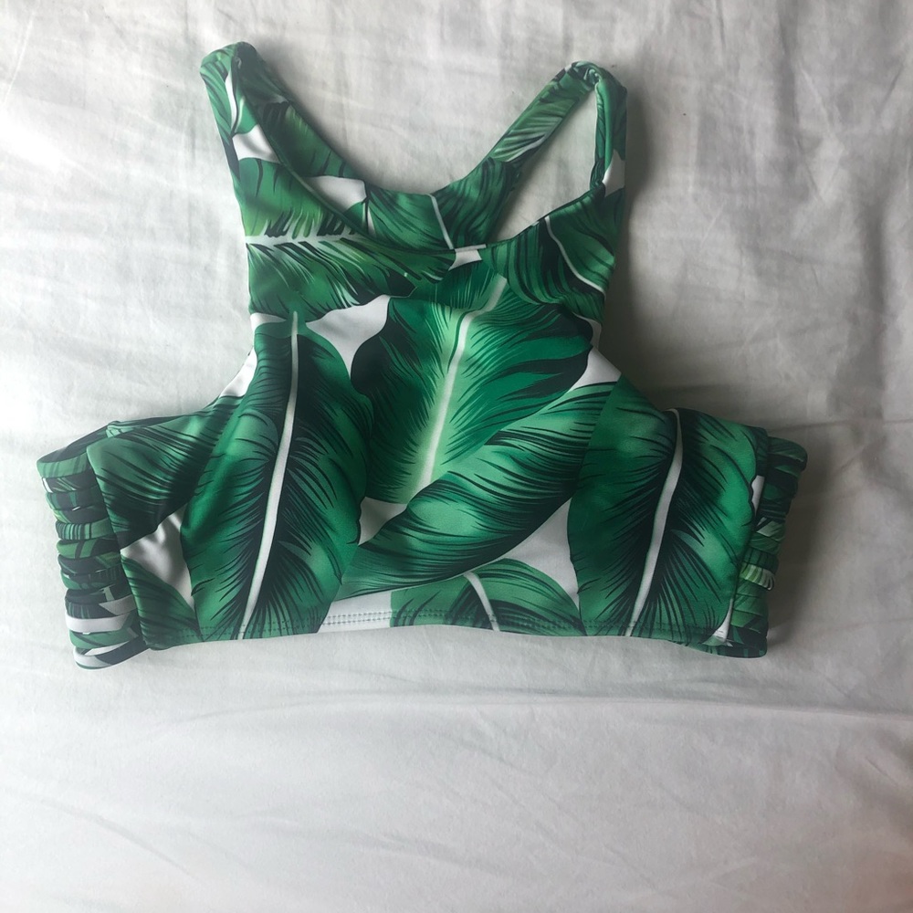 Palm leaf bikini top